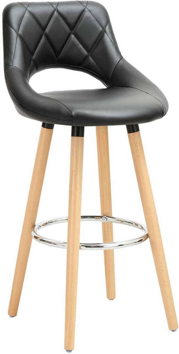Barkruk - Industrial - Legergroen - Kunstleer - Set van 1 - Barstoelen met Rugleuning