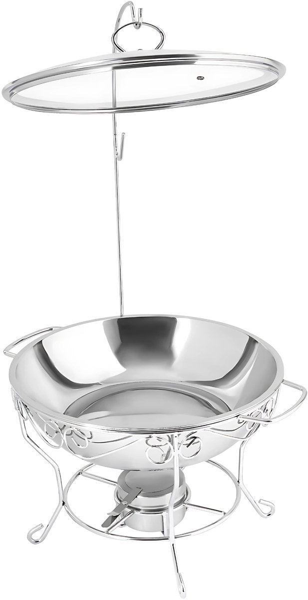 Ronde Buffetverwarmer - Chafing dish - Buffetwarmer - Warmhoudplaat - Warmhoudbakken - Voor Huizen, Restaurants & Foodtrucks - Roestvrij Staal