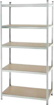 Garageplanken Quorin - 5-Tier Verstelbare Metalen Opbergplank - Racking Unit voor Loods 200x100x50cm, 875kg Capaciteit