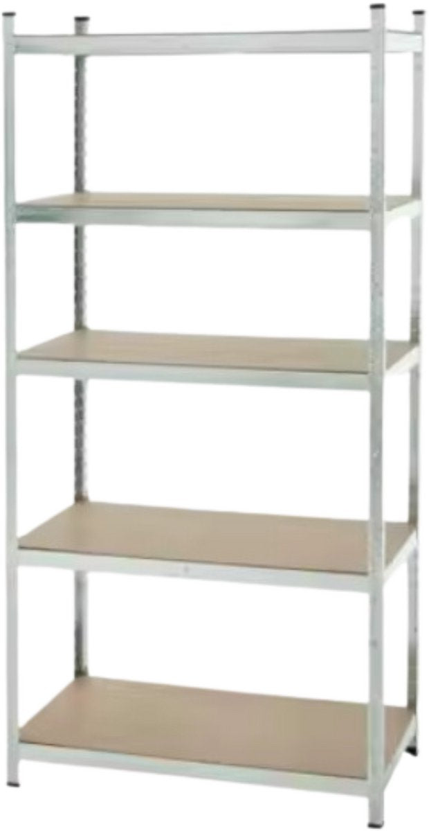Garageplanken Quorin - 5-Tier Verstelbare Metalen Opbergplank - Racking Unit voor Loods 200x100x50cm, 875kg Capaciteit