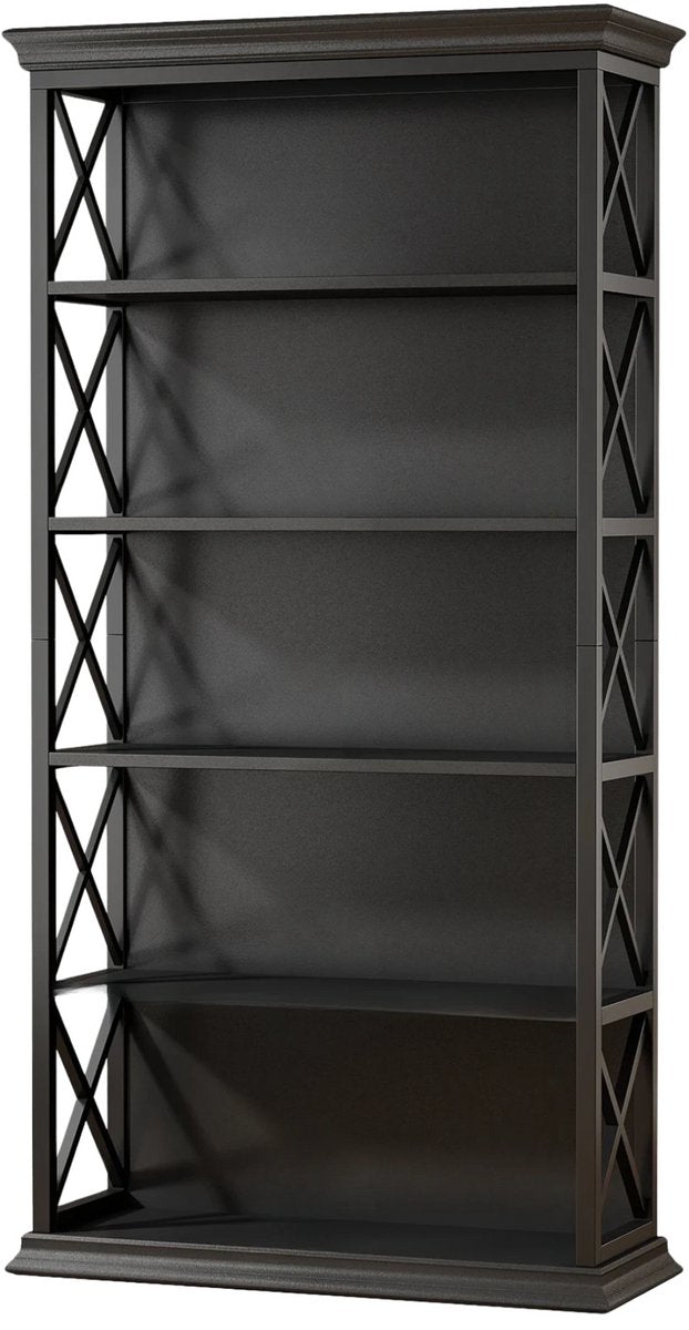 Boekenkast Luno - Bruin - Met 6 Lagen - Boekenrek Opbergrek - Voor Kantoor, Woonkamer of Slaapkamer