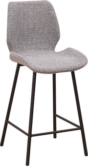 Barkruk - Lichtgrijs - 67cm zithoogte - Set van 1 - Voor keuken en bar - Met rugleuning - Ergonomische barstoelen