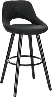 Barkruk - Industrial - Antraciet - Set van 1 - Keukenstoel - Stof