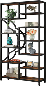 Boekenkast Giggs - Bruin - Boekenrek - 5 lagen - Woonkamer, slaapkamer en kinderkamer - Hout - 175cm