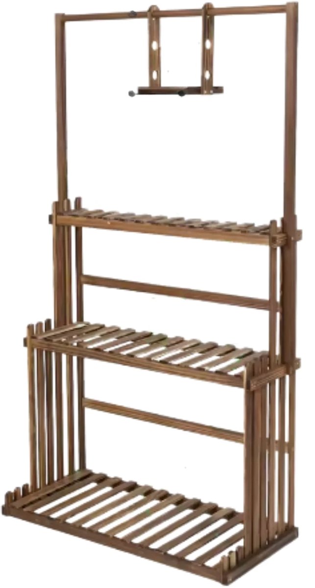 Houten plantenstandaard - 3 lagen - Bloemenrek - Bonsai plantenrek - Voor binnen & buitengebruik
