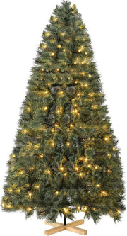 Kerstboom zonder verlichting - Spar - 180cm - Met houten standaard