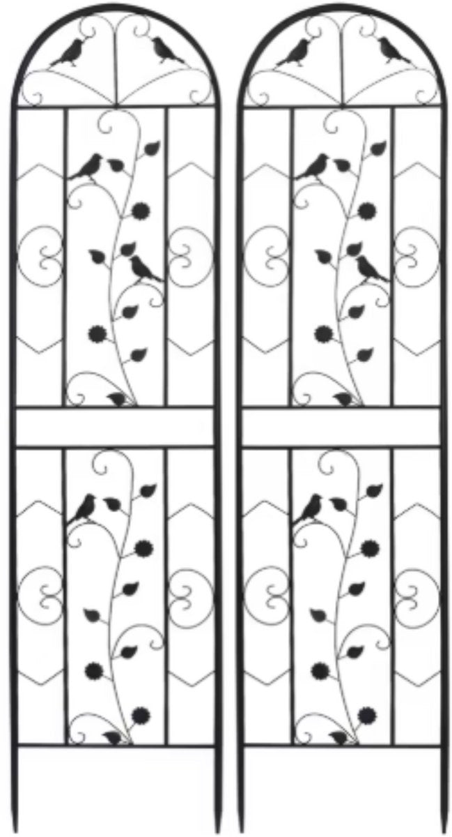 Trellis Opulence - Tuin Trellis Hek - 2 stuks - Voor Buiten - Metalen Klimplant Bloempanelen - 188cm - Anti-Roest Scherm voor Rand en Tuinrand