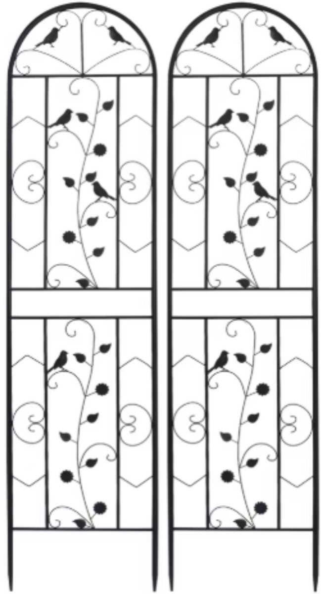 Tuin Trellis Hek - 2 stuks - Voor Buiten - Metalen Klimplant Bloempanelen - 188cm - Anti-Roest Scherm voor Rand en Tuinrand
