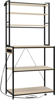 Opbergkast - Keuken orginazer - Wandkast – Voor keuken / woonkamer – Met stopcontact – Light Oak - Maat XL