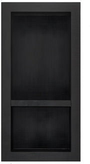 Douchenis - Wandnis - Inbouwnissen- Voor Badkamer & Douche - Zwart - 2 vakken - 41 × 81 cm