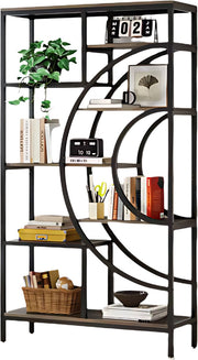 Boekenkast Lazi - Bruin - Boekenrek - 5 lagen - Woonkamer, slaapkamer en kinderkamer - Hout - 175cm