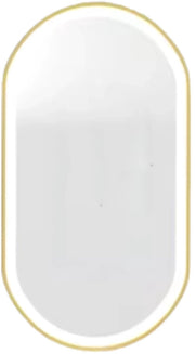 LED Badkamerspiegel met verlicht - Gouden Frame - Dimbaar - Make up - Ovale spiegel - Anti-mist - 50x100cm
