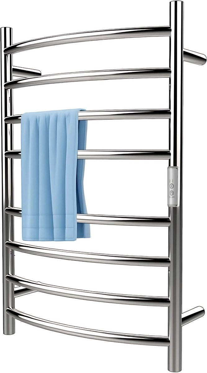 Elektrisch handdoekrek - Badkamer - Radiator - Droogrek - 125W - 8 Staven - Handdoekverwarmer - 5KG Max