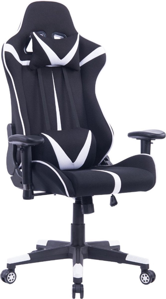 Bolt Edge Luxe Gamestoel - Zwart met wit - Verstelbare Gaming Chair - Ergonomisch