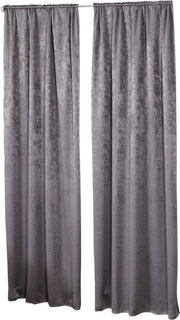 Happyment® Gordijnen Set van 2 - Verduisterend & Isolerend - Grijs - Rails - Gordijn - 135x245 cm - Zwaar