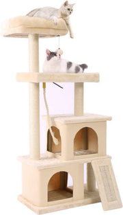 Luxe Krabpaal - Creme - Inclusief hangmat - Geschikt voor kittens - 127cm