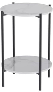 Bijzettafel Mira - Massieve - Zwart - Salontafel - Woonkamer - Emerald look - Side table - 40cm