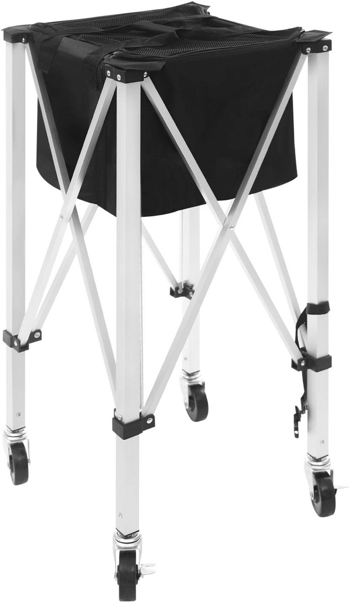 Tennisballen mand - Verrijdbaar - Ballenmand - Hopper - Voor tennis en badminton - Opvouwbare basket