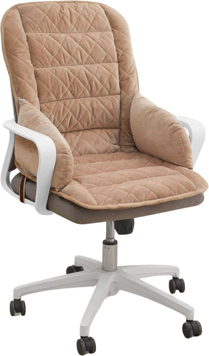 Bureaustoel kussen - Rugkussen - Ergonomisch - Universeel - Khaki