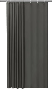 Douchegordijn deluxe - 120x180cm - Anti-schimmel - Voor Badkamer en bad - Donkergrijs - Waterdicht - Wasbaar - Ringen