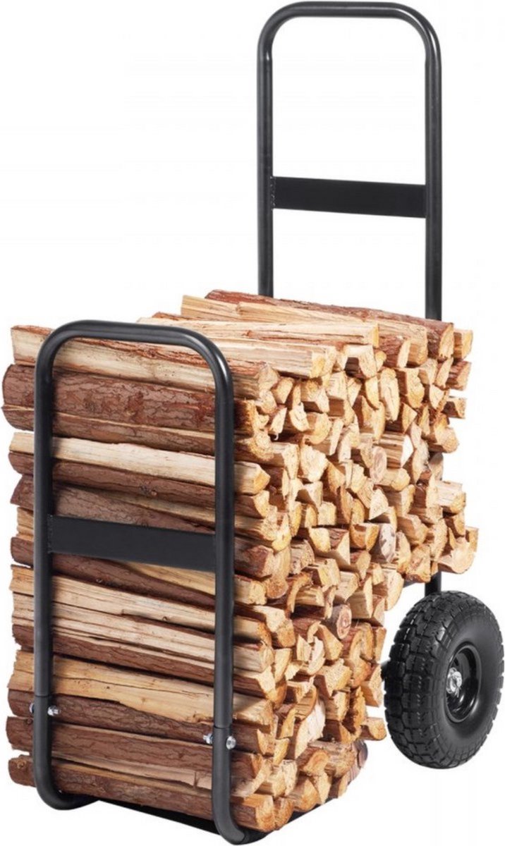 Brandhoutkar - Houtkar - Brandhoutwagen op wielen - Houtwagen 266cm - Opslag