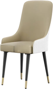 Luxe Eetkamerstoelen Paris - Set van 2 - Met Hoge Dichtheid Sponsschuim - Elegante Keuken- of Restaurantstoel - Lounge - Khaki