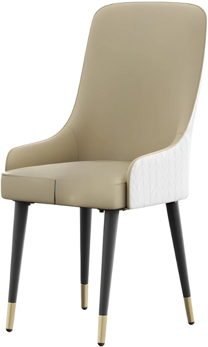 Luxe Eetkamerstoelen Paris - Set van 2 - Met Hoge Dichtheid Sponsschuim - Elegante Keuken- of Restaurantstoel - Lounge - Khaki
