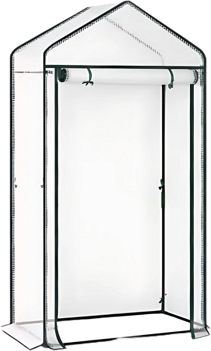 Foliekas Tuinkas - Winterbestendig - PE-folie 135 g/m² - Kweekhuis - Broeikas - Kweekkast voor tomaten & klimplanten - 100x50x190cm Wit