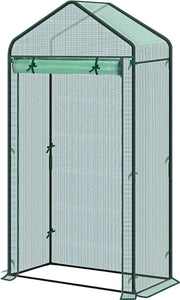 Foliekas Tuinkas - Winterbestendig - PE-folie 135 g/m² - Kweekhuis - Broeikas - Kweekkast voor tomaten & klimplanten - 100x50x190cm Groen