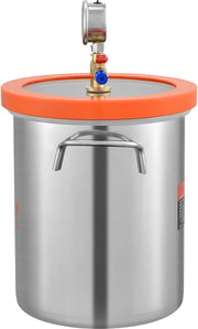 Vacuumkamer 11,4L - Ontgassen slliconen en hars - Vacuümpomp - RVS - 23x27cm - Ontgassen van Siliconen & Hars