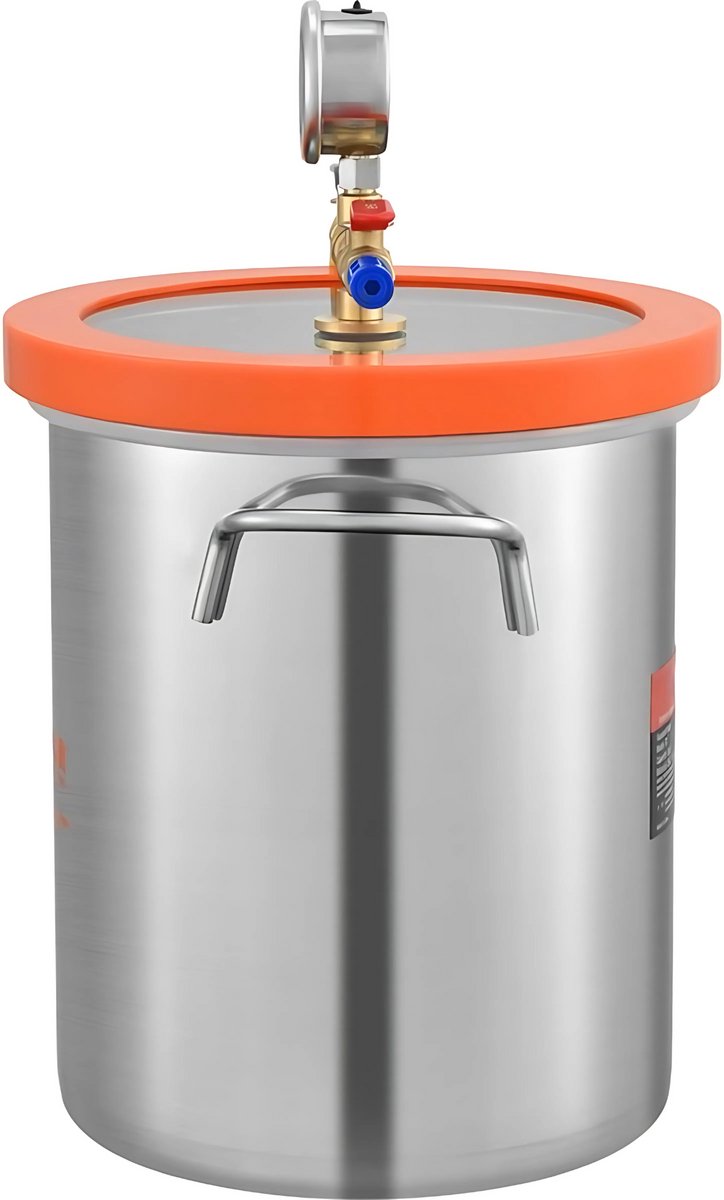 Vacuumkamer 11,4L - Ontgassen slliconen en hars - Vacuümpomp - RVS - 23x27cm - Ontgassen van Siliconen & Hars