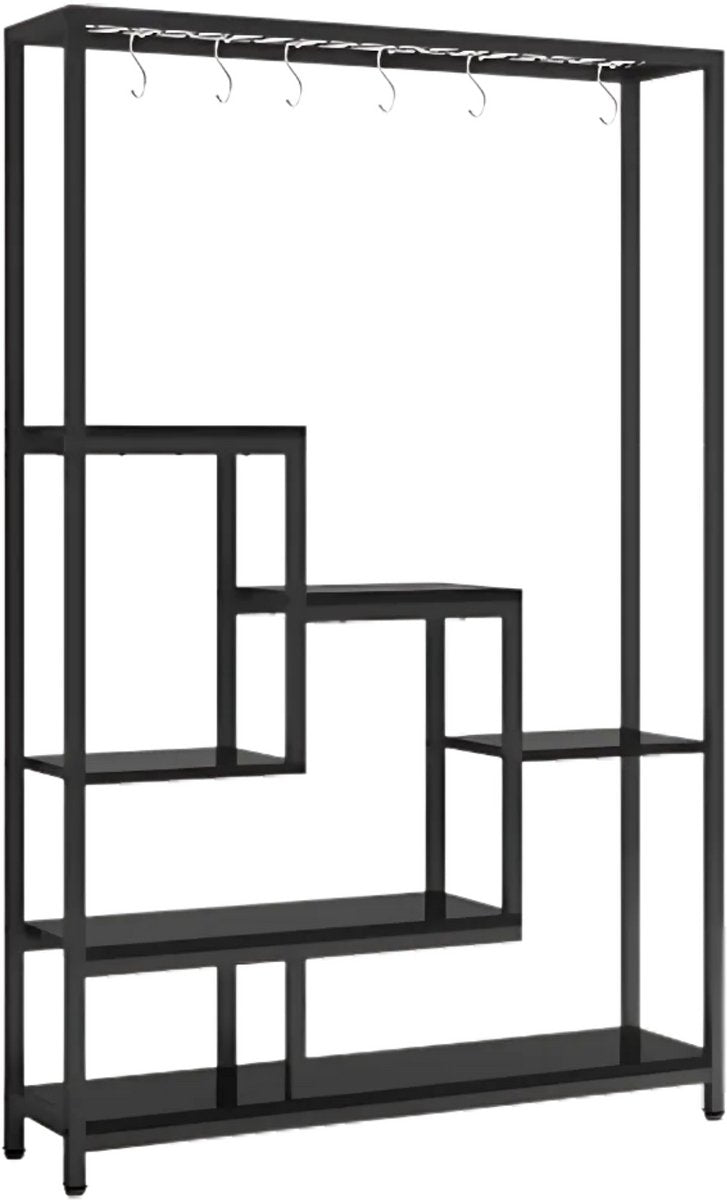 Plantenstandaard met 5 lagen - Plantenrek voor Binnen - 180cm - Plantenladder - Zwart