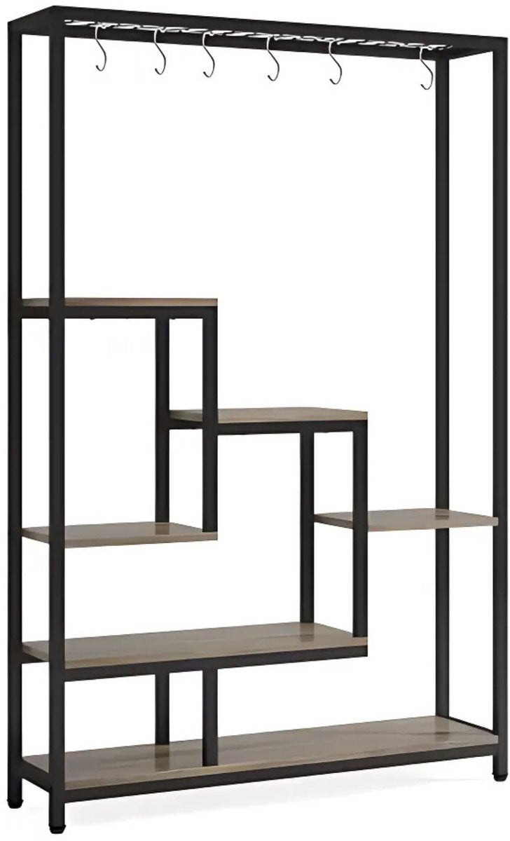 Plantenstandaard met 5 lagen - Plantenrek voor Binnen - 180cm - Plantenladder - Grijs