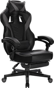 Bolt Edge Gaming Stoel - Zwart - Ergonomisch - Met Voetsteun - In Hoogte Verstelbaar