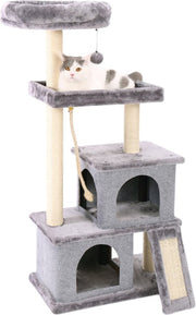 Happyment® Luxe Krabpaal voor Katten - Zachte Kattenmand hangmat - Grijs - Kattenspeelgoed - Geschikt voor kleine kittens - Black friday