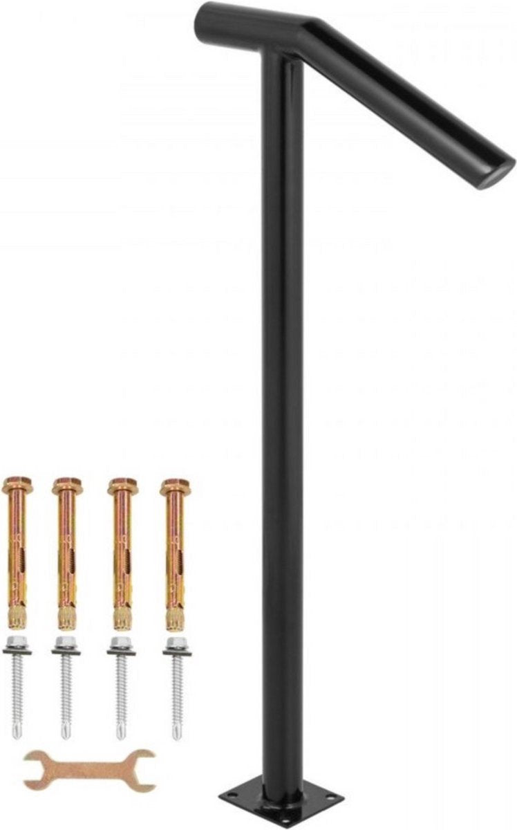 Korte trapleuning - Balustrade - Houders - Leuningen voor Trappen - Staal - Met trapleuninghouders - 45CM