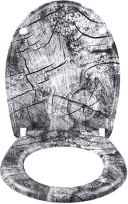 Antibacteriële Toiletbril Woody - Met Softclose - Universeel - Toiletbrillen met print - WC Bril - Toiletzitting