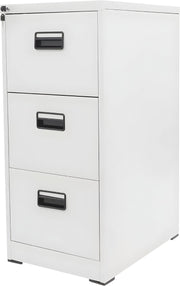 Archiefkast - Opberkast - Kantoorkast - Voor kantoor en thuis - Met 3 laden - Wit