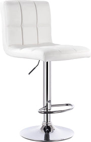 Barkruk Berlie - Met hoge rugleuning - Barstoelen ergonomisch - Zithoogte 60 - 82cm - Wit - Set van 1 - Keuken en bar
