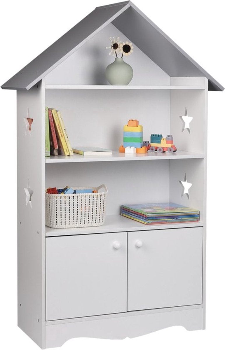 Bolt Edge Opbergkast - Voor Kinderen - Speelgoedkast - Kinderkamer - Houten Boekenkast