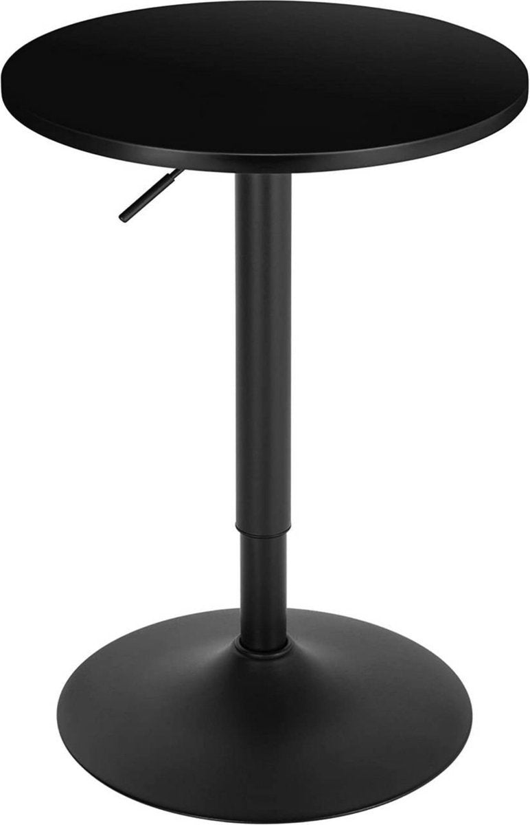 Bolt Edge Bartafel - Zwart - Verstelbaar - Hout Metaal - 52x52x70-92cm - Keuken