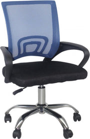 Bolt Edge Luxe Ergonomische Bureaustoel - Zwart/Blauw - Op Wielen - In Hoogte Verstelbaar