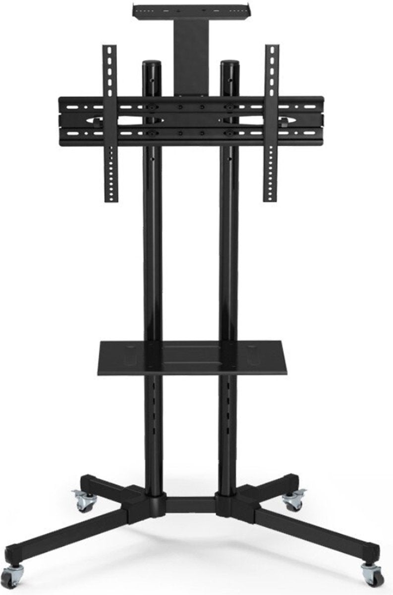 Happyment TV standaard verrijdbaar - Verstelbaar tot 173cm - Mobiele tv voet universeel - Op wielen - 32 t/m 65 inch Black friday - Kerstcadeau