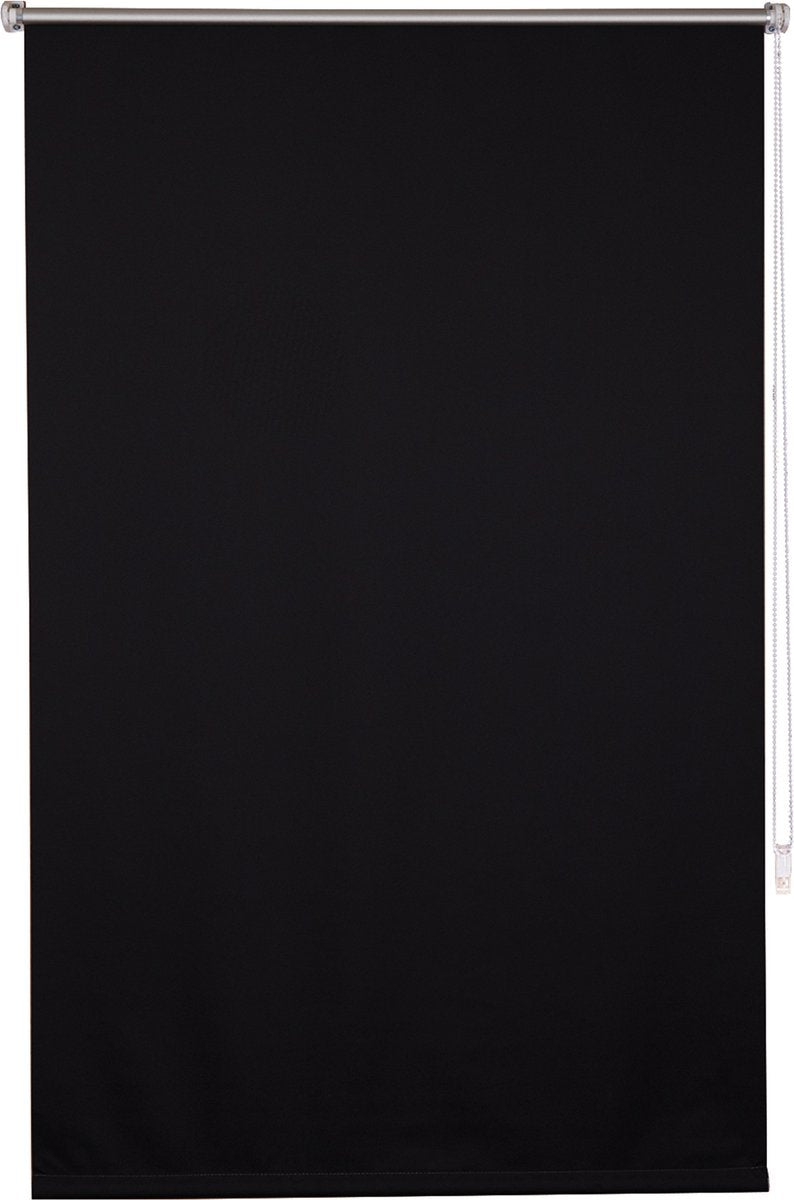 Happyment Luxe Rolgordijn Zwart - 100x160cm - Rolgordijnen verduisterend - Luxaflex - Isolerend - Zonder of met boren