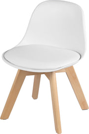 Happyment Kinderstoel London - 1 persoons - Kinderfauteuil - Eetkamerstoel - Wit - zithoogte 33 cm