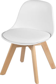 Kinderstoel - Eetkamerstoel - Wit - Zithoogte 33cm - Kinderfauteuil