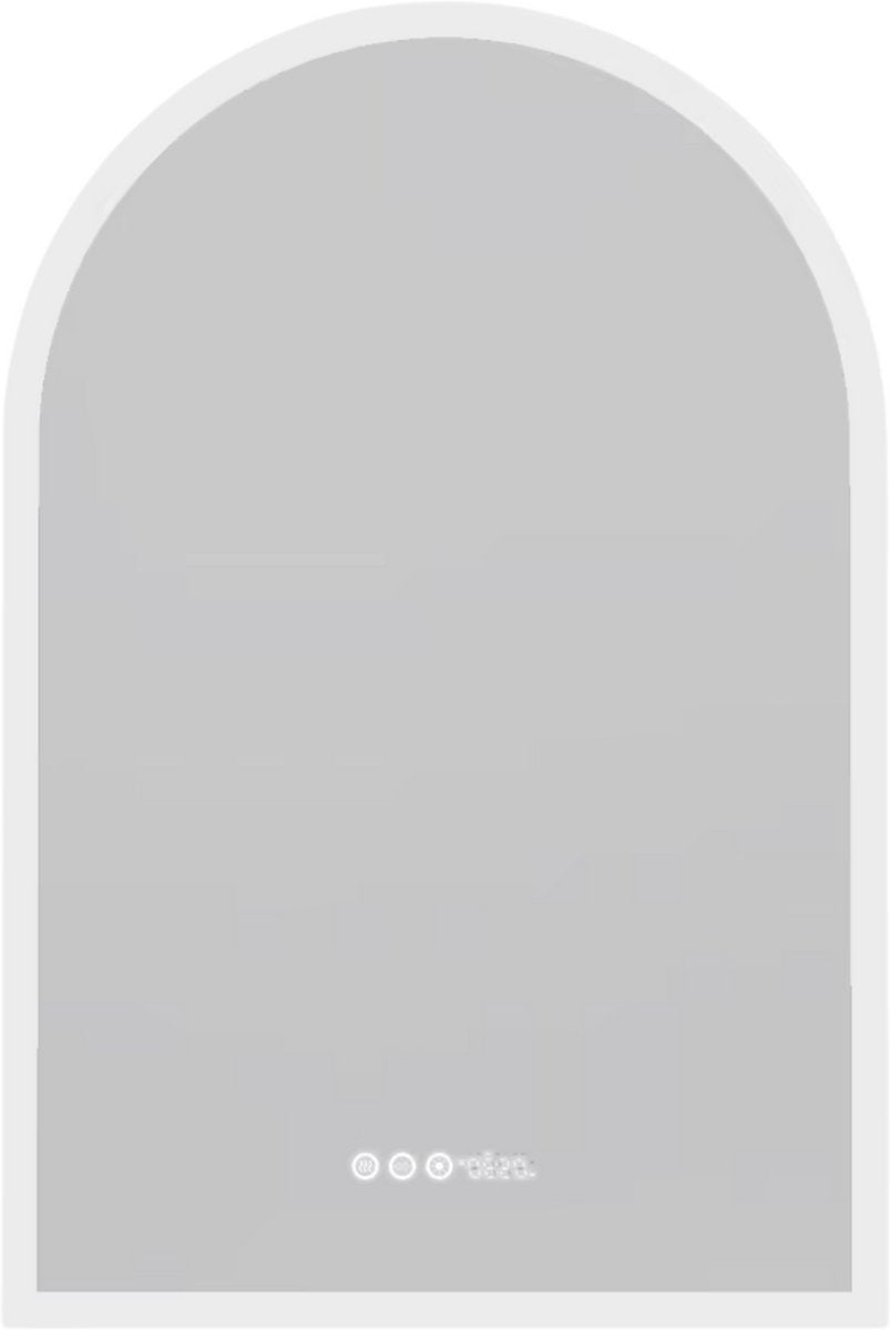 Badkamerspiegel gebogen - Touchpad - Met verwarming en LED verlichting - Bluetooth en muziek - Geen condens - Spiegel voor badkamer - 60x90cm