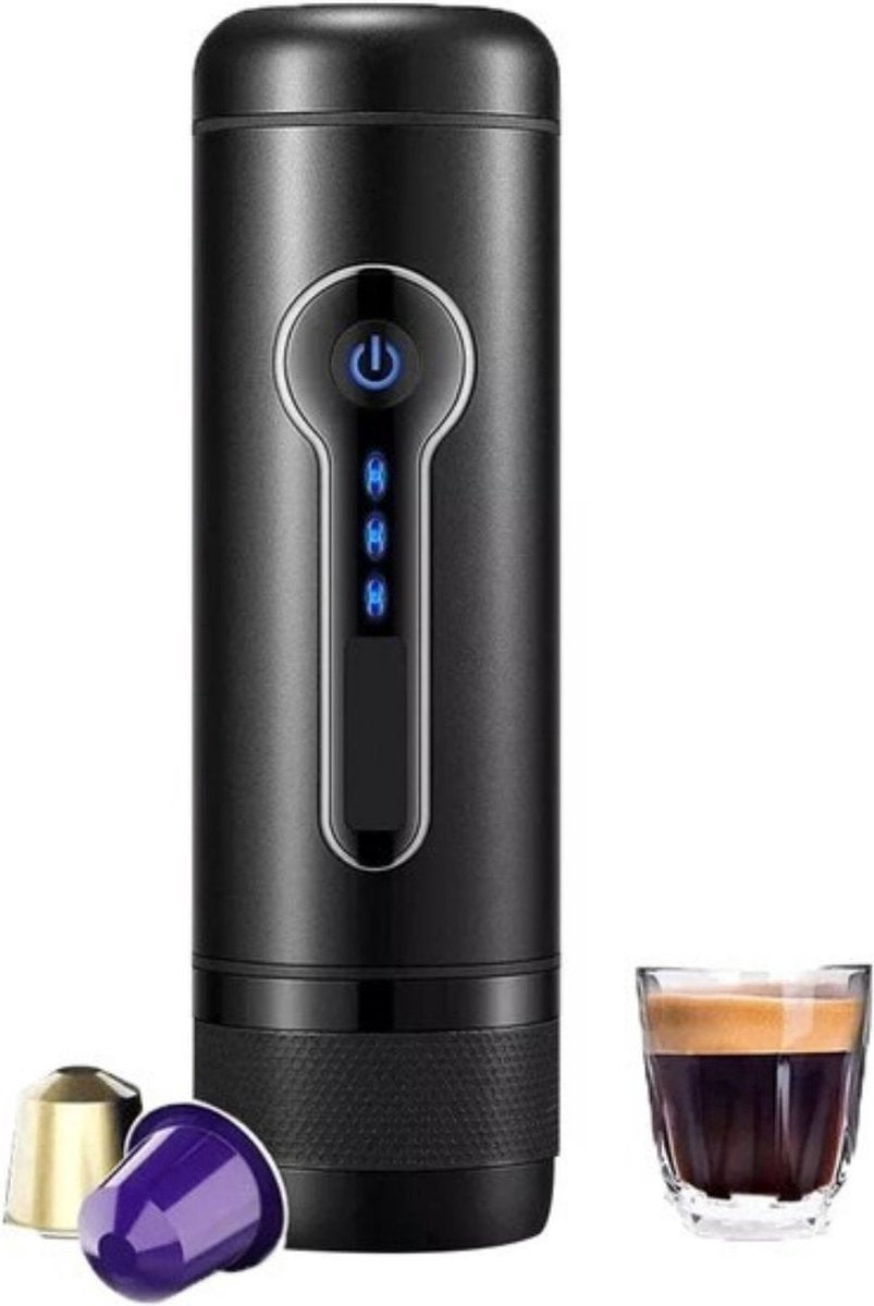 Happyment Compacte Draagbare Koffie Machine Draadloos - Hoge Kwaliteit Espresso Machine Oplaadbaar - Mini Koffie Zet Apparaat - Portable Coffee Maker - Koffie Cubs - Filterkoffie