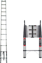 Telescopische Ladder Zeriel - 5m - Uitschuifbare Multifunctionele Roestvrijstalen Ladder - Draagbare Stevige Zolderladder met EN131-standaard
