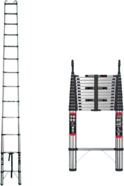 Telescopische Ladder Fioren - Roestvrijstalen Vouwladder - Draagbare Uitschuifbare Loft Ladder - Max. Belasting 150kg/330lb - EN131